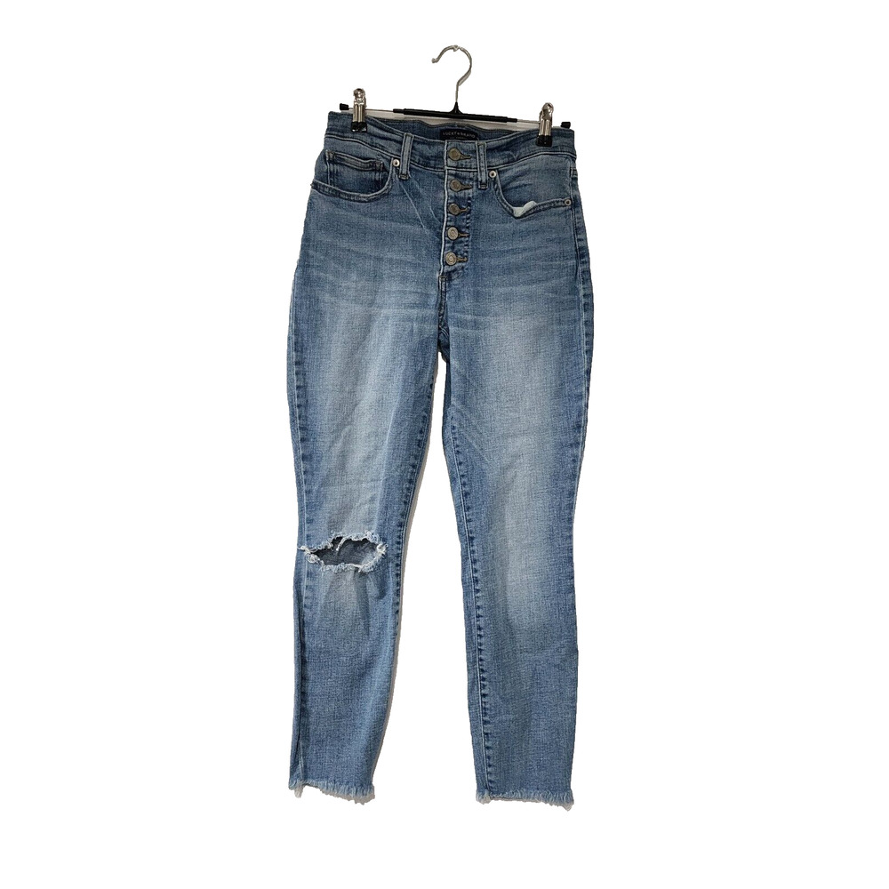 Lucky Brand Jeans Women's Size 4 Blue Denim Skinny Leg Highโ Rise 5 Button Fly